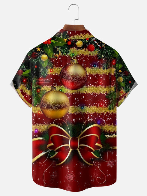 Men's Christmas Funny Graphic Short Sleeve Hawaiian Shirt